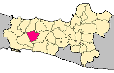 Het regentschap Purbalingga in de Indonesische provincie Midden-Java
