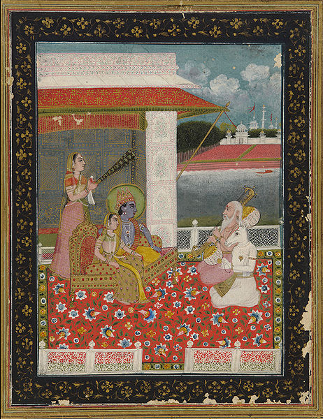Bestand:Sri Raga recital to Krishna-Radha, 19th century.jpg