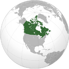 Bestand:Canada op globe.jpg