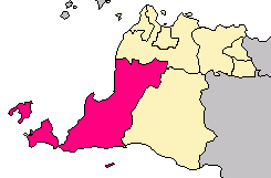Het regentschap Pandeglang in de Indonesische provincie Midden-Java