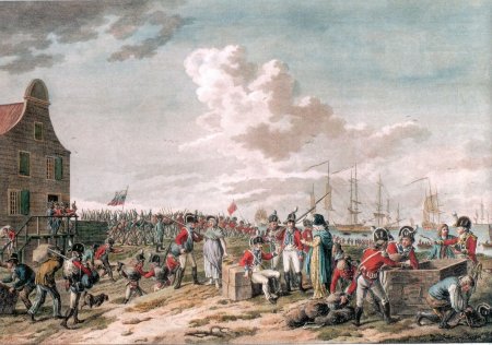 Bestand:Aftocht Engelsen Russen 1799.jpg