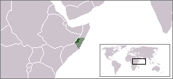 De locatie van Galmudug binnen Somalië