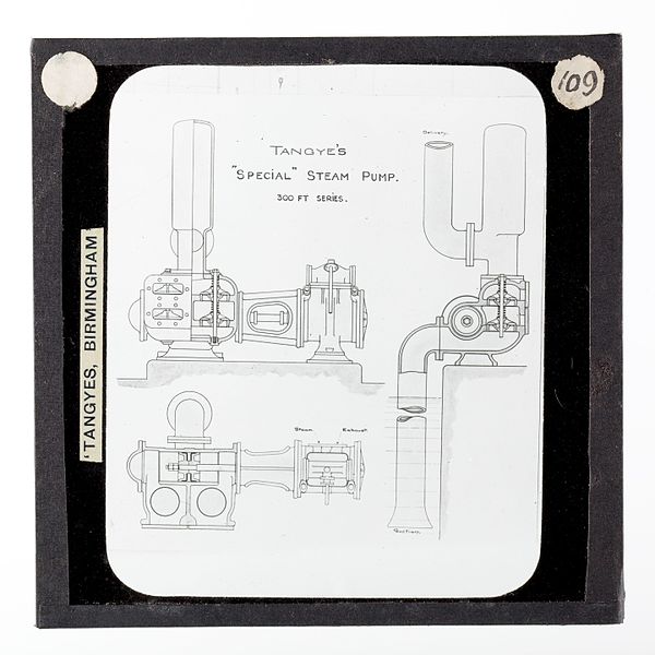 Bestand:Lantern Slide - Tangyes Ltd, Special Steam Pump Diagram, circa 1910.jpg