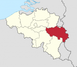 Locatie van de provincie Luik