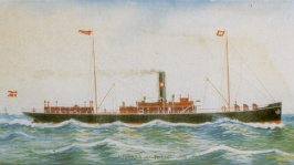 Schilderij van de S/S Skandia 1905