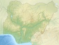 Miniatuur voor Bestand:Nigeria relief location map.jpg