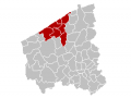 Miniatuur voor Bestand:Arrondissement Oostende Belgium Map.png