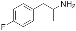 Structuurformule van 4-fluoramfetamine