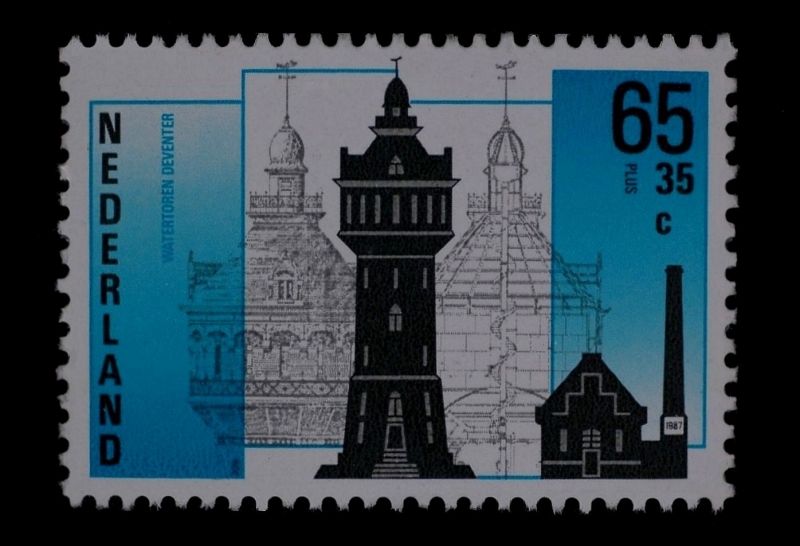 Bestand:Postzegel Watertoren Deventer 1987 NVPH-1373.jpg