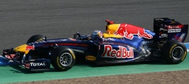 Sebastian Vettel tijdens een test op Jerez, 2011