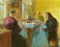 Miniatuur voor Bestand:Anna Ancher (Danish painter, 1859-1935) Sewing a Dress for a Costume Party 1920.jpg