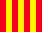 Gele vlag met verticale rode strepen
